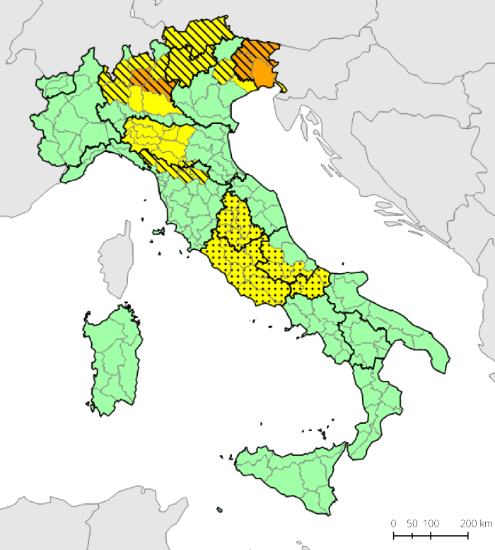 bollettino meteo protezione civile 23 febbraio
