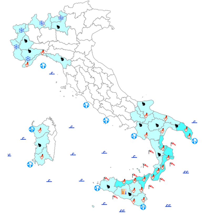 bollettino meteo protezione civile 25 febbraio