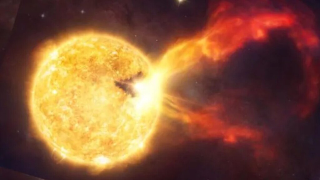 eruzione di una stella
