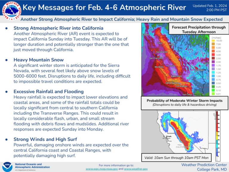 fiume atmosferico california usa fiumi atmosferici