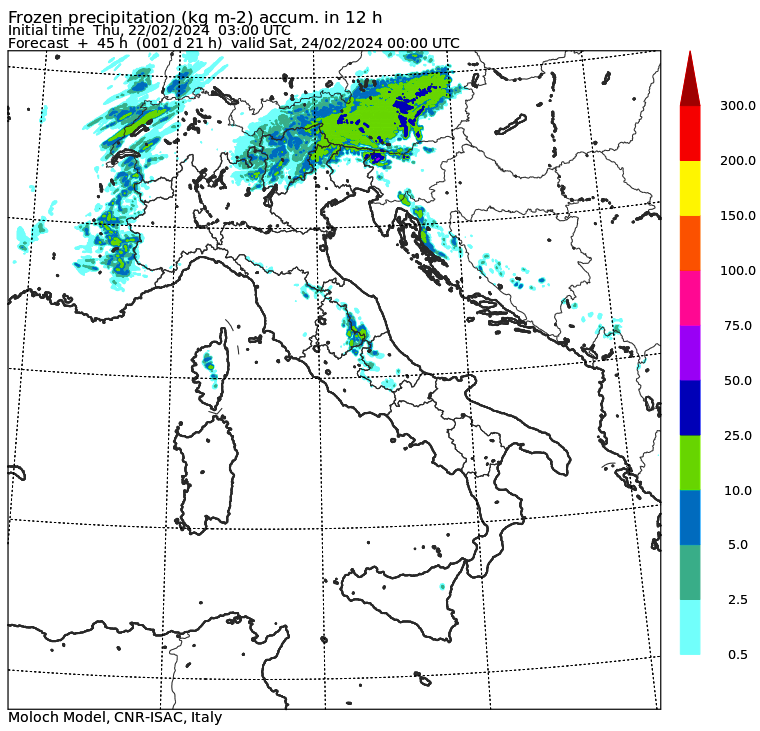 neve italia 23 febbraio pomeriggio sera