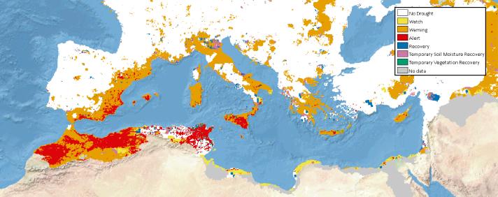 siccità mediterraneo gennaio 2024