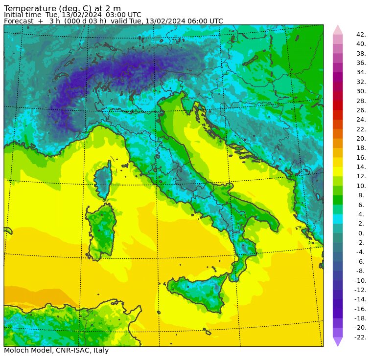 temperature minime oggi
