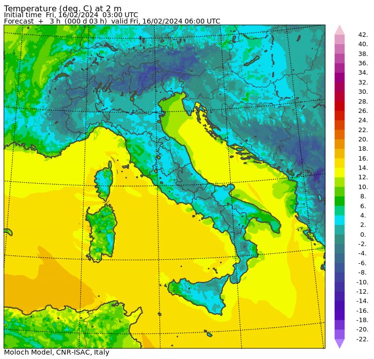 temperature minime oggi