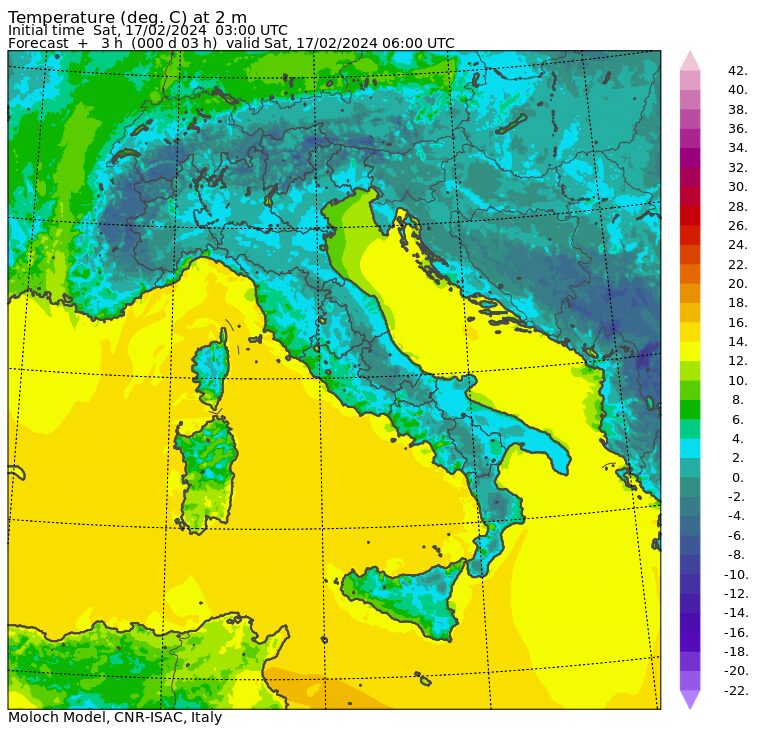 temperature minime oggi