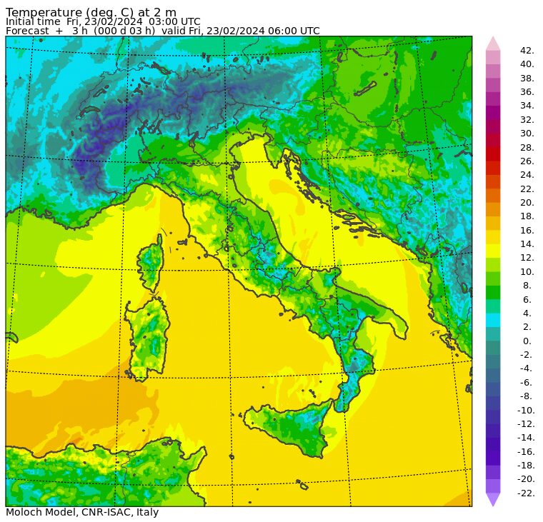 temperature minime oggi