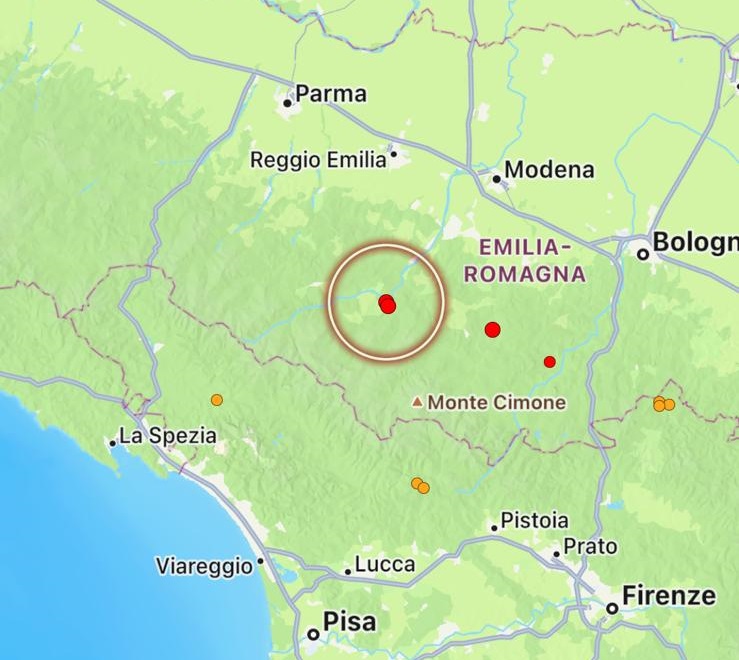 terremoto montefiorino emilia romagna