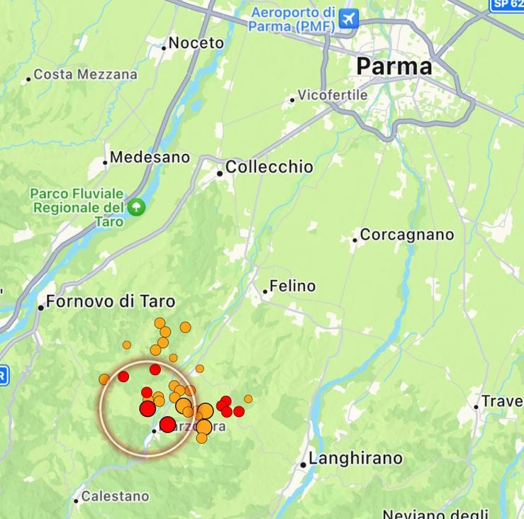 terremoto parma