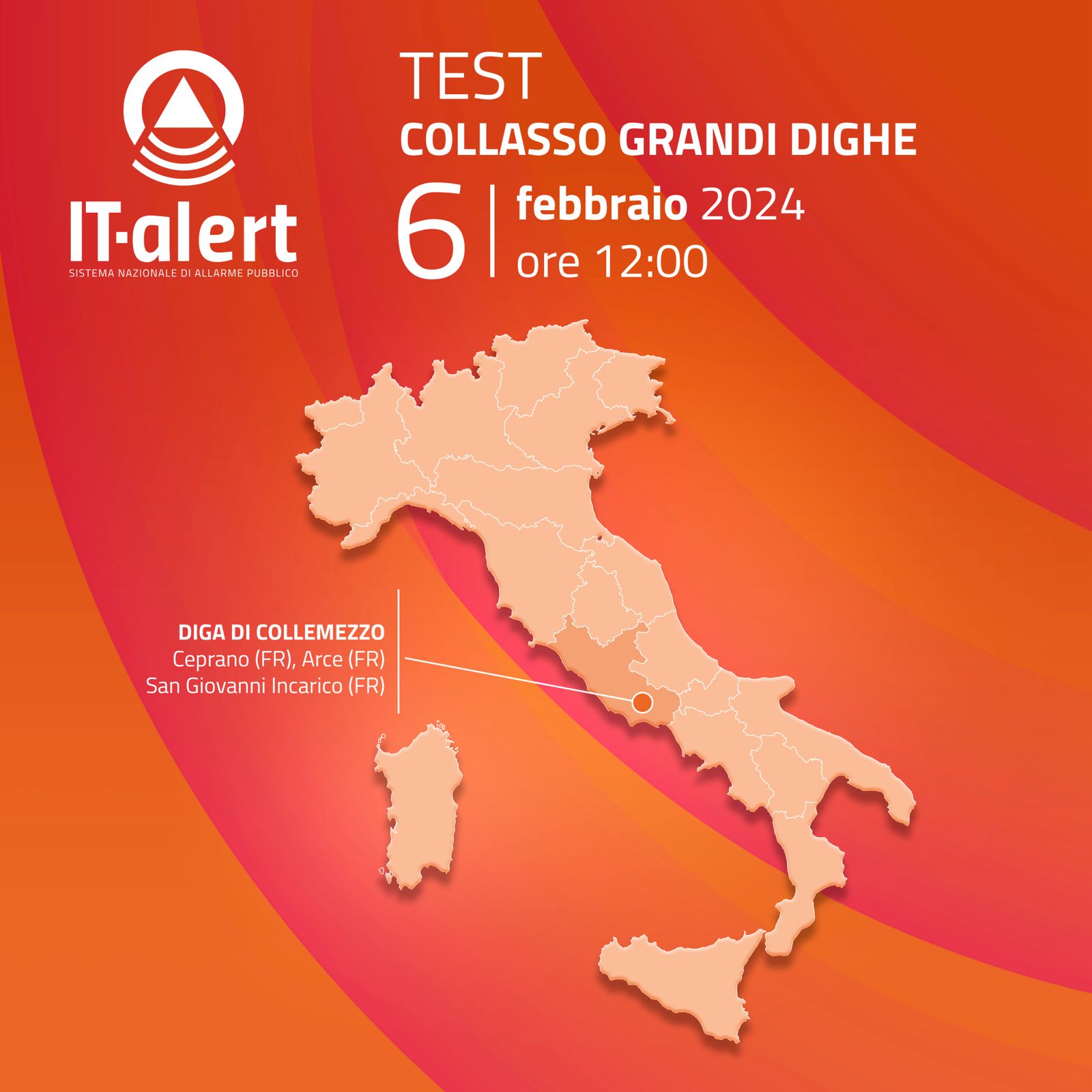 test IT-alert diga di collemezzo