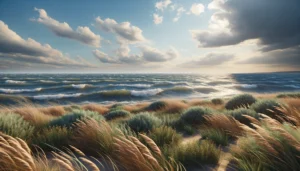 vento forte mare agitato