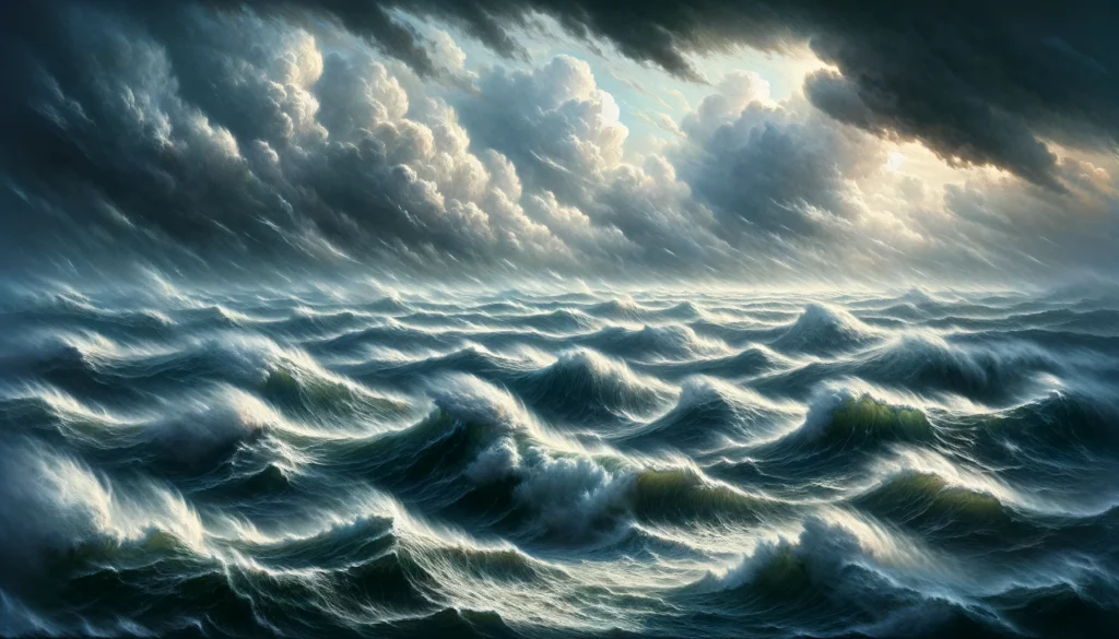 vento forte mare mosso