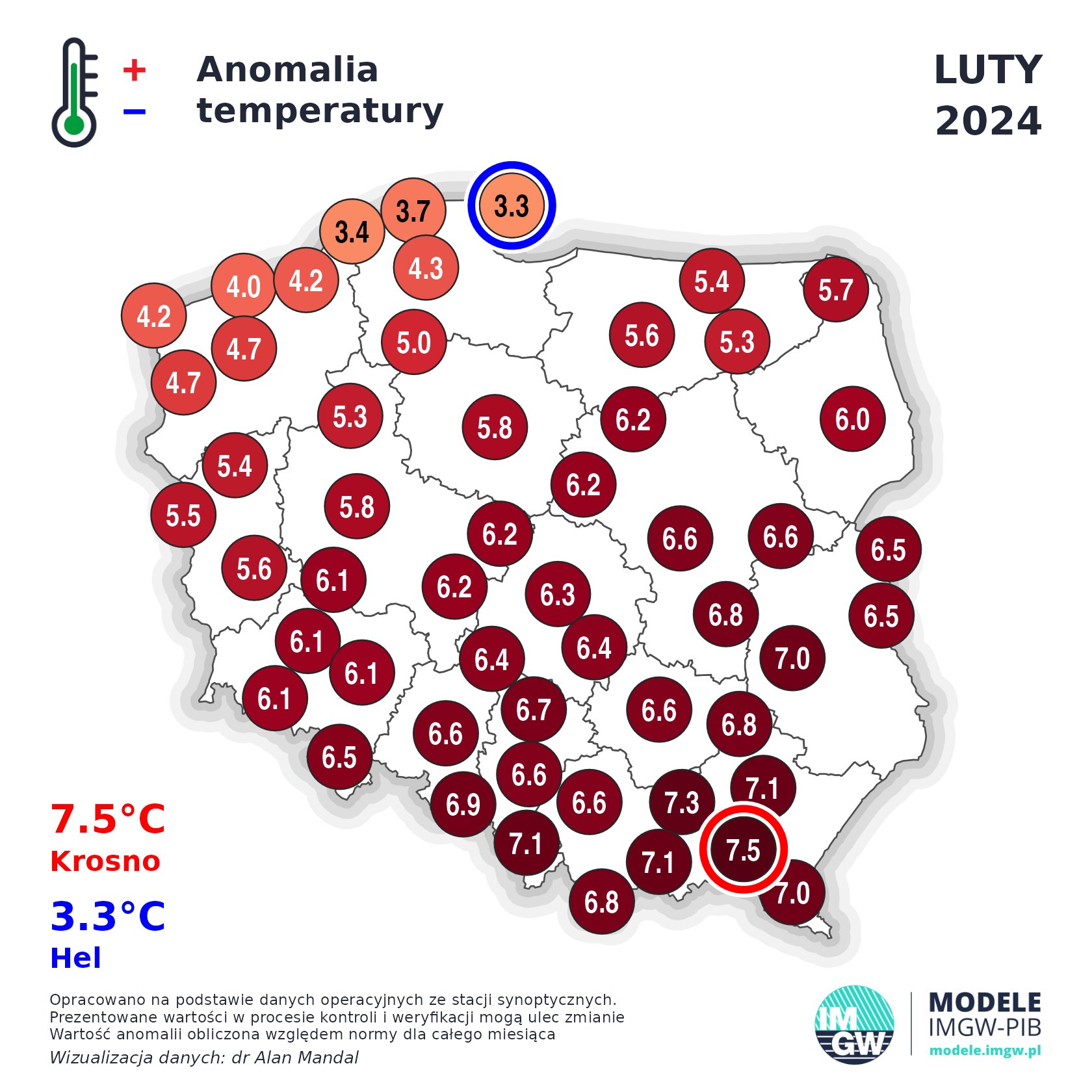 anomalia caldo febbraio 2024 polonia