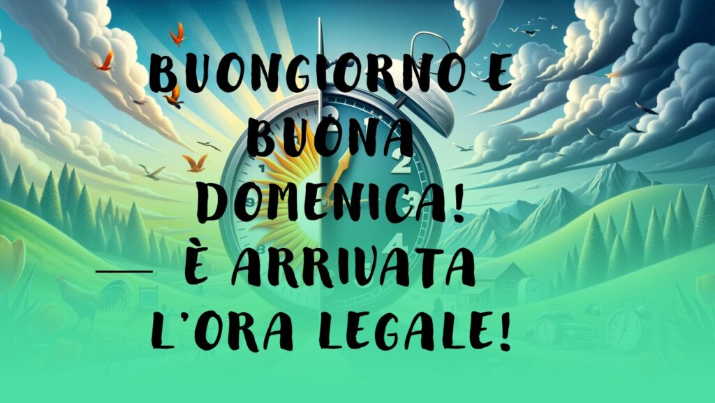 buongiorno buona domenica ora legale 2024