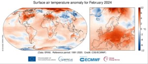 febbraio 2024 caldo dati copernicus