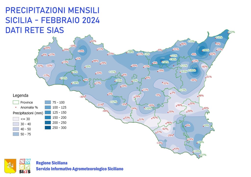 meteo clima piogge sicilia febbraio
