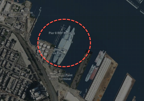 navi militari bloccate porto baltimora