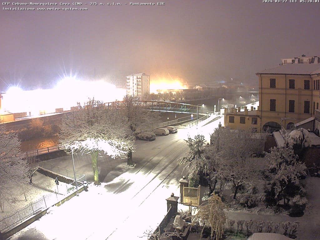neve cuneo piemonte oggi 27 marzo