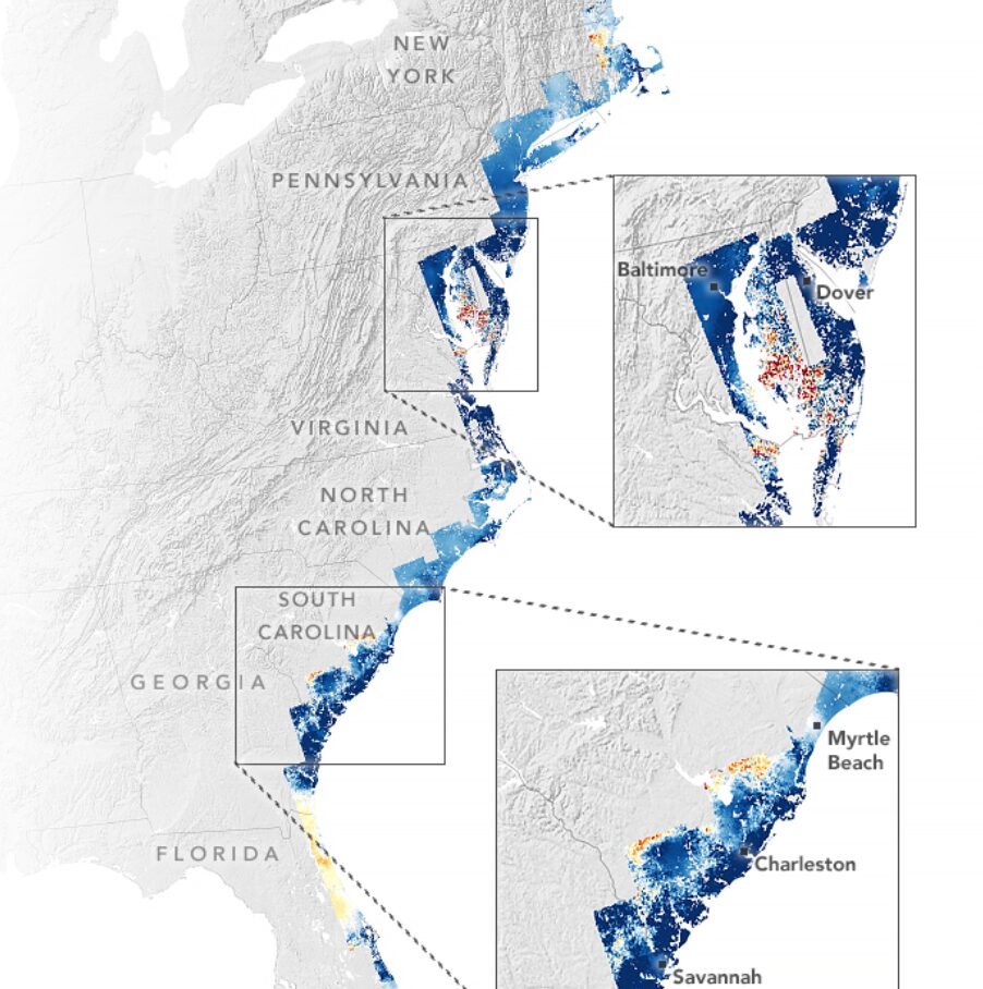 subsidenza east coast usa