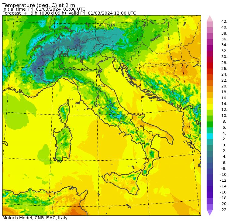 temperature massime 1 marzo
