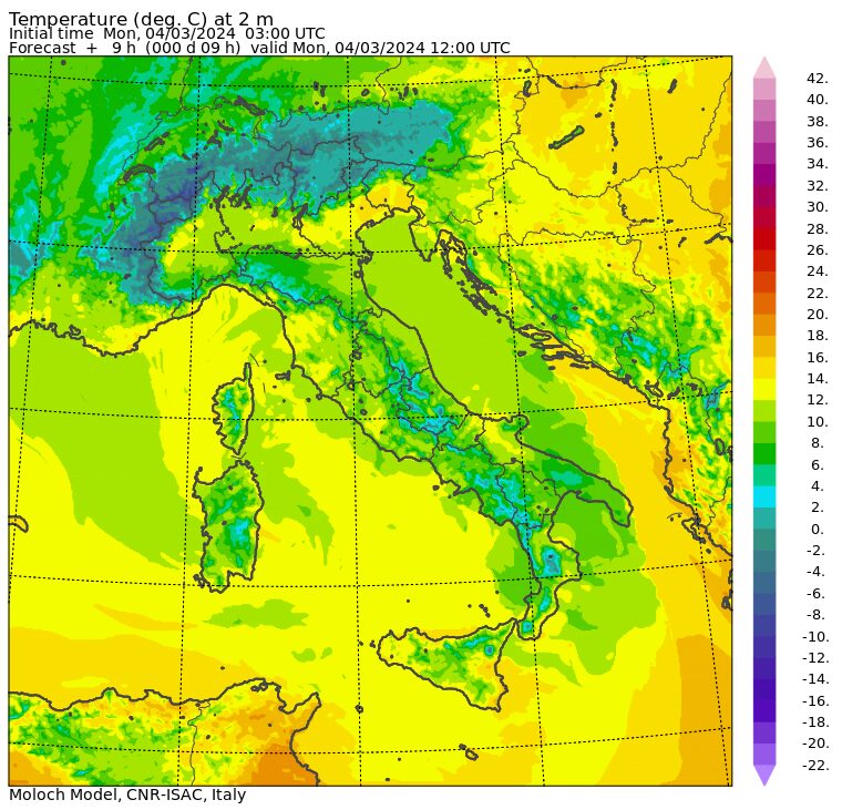 temperature massime 4 marzo