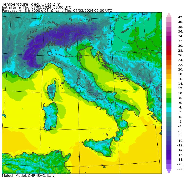 temperature minime oggi