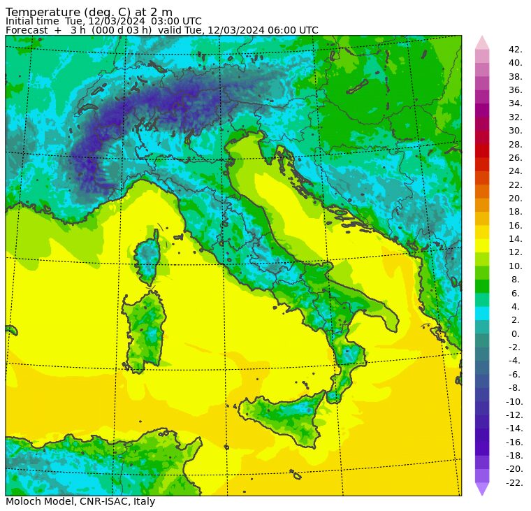 temperature minime oggi