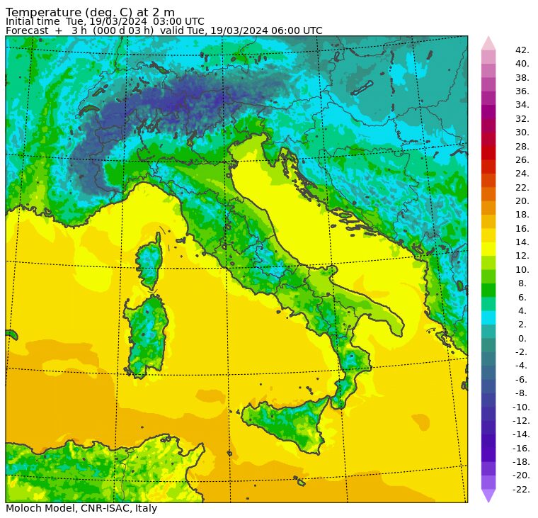 temperature minime oggi
