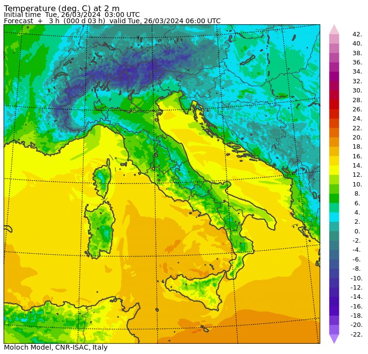 temperature minime oggi