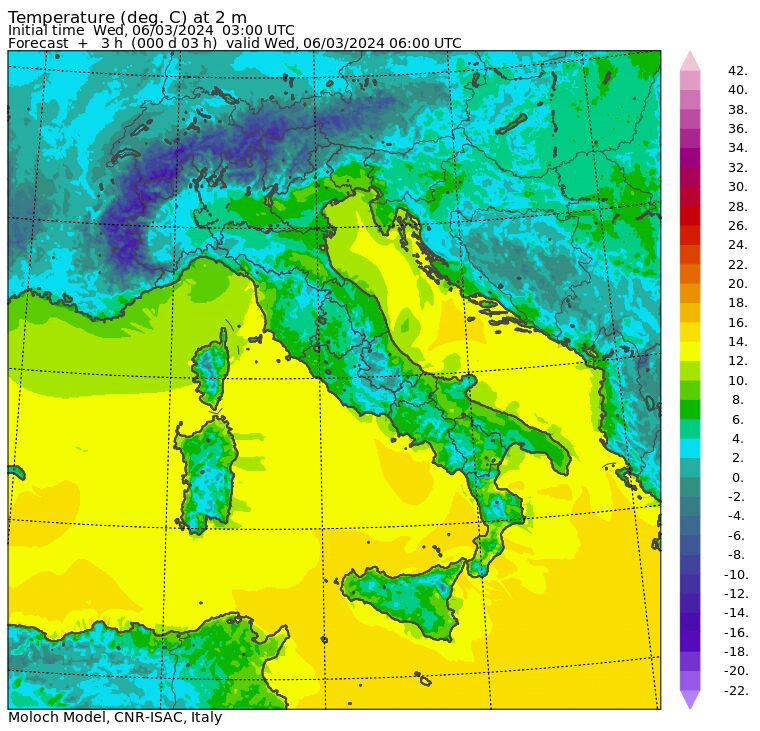 temperature minime oggi