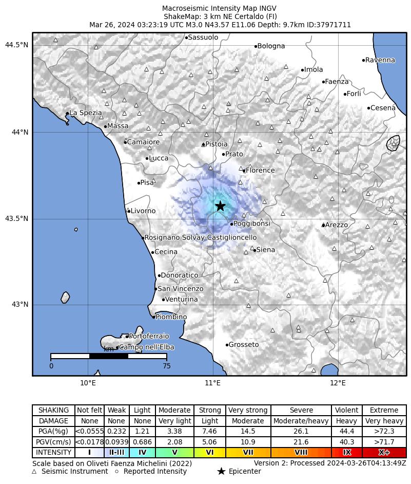 terremoto certaldo firenze