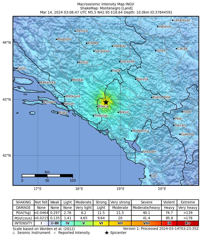 terremoto montenegro puglia basilicata