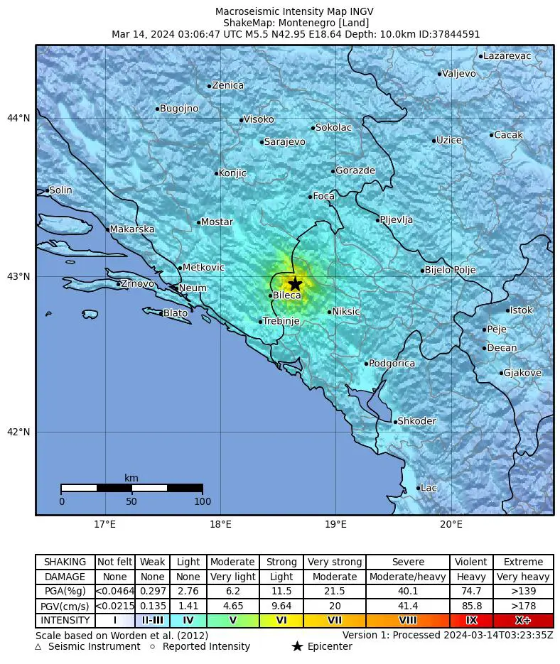 terremoto montenegro puglia basilicata