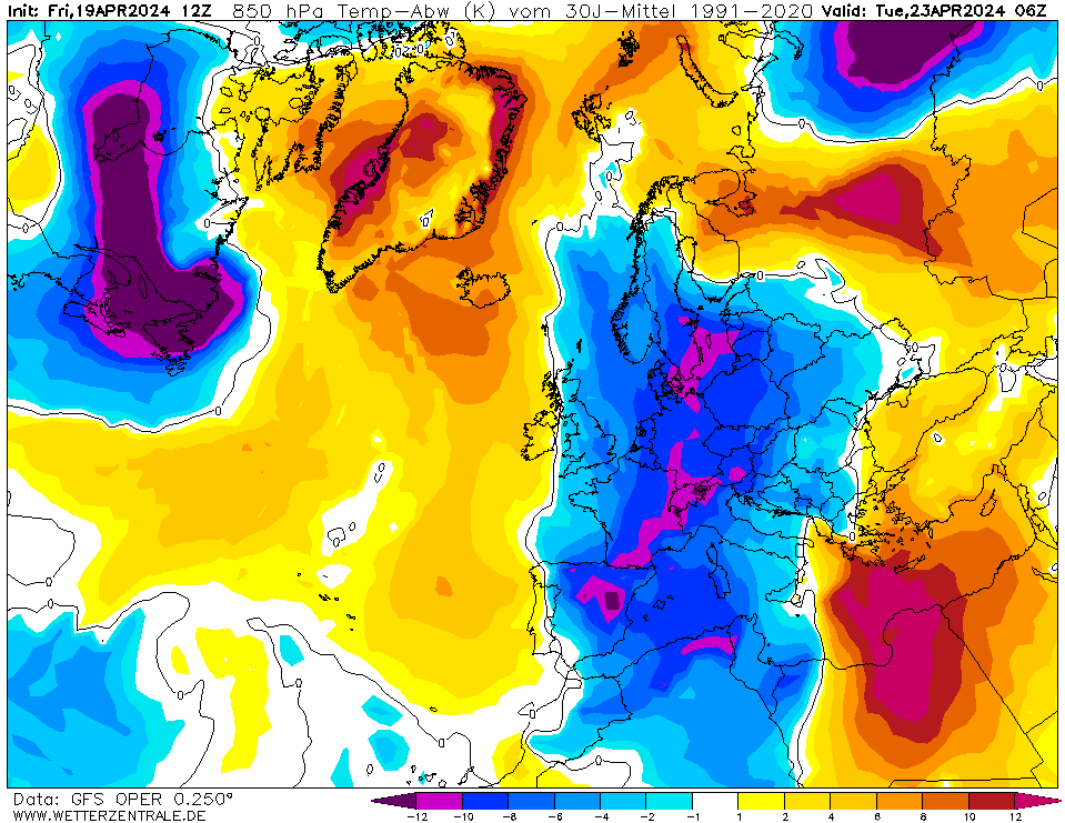 meteo 23 aprile 2024 anomalie termiche