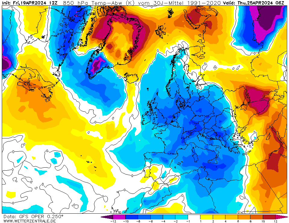 meteo 25 aprile 2024 anomalie termiche