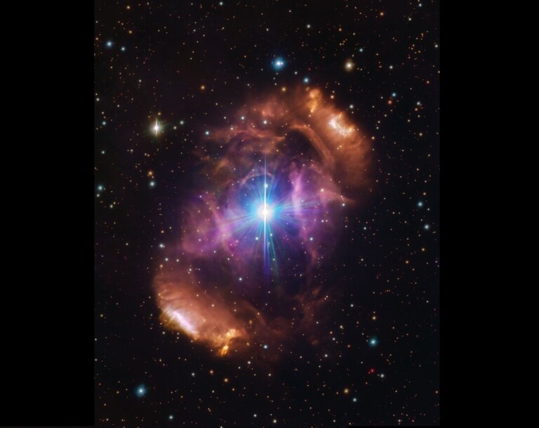 nebulosa storia violenta scontro stelle mistero celeste