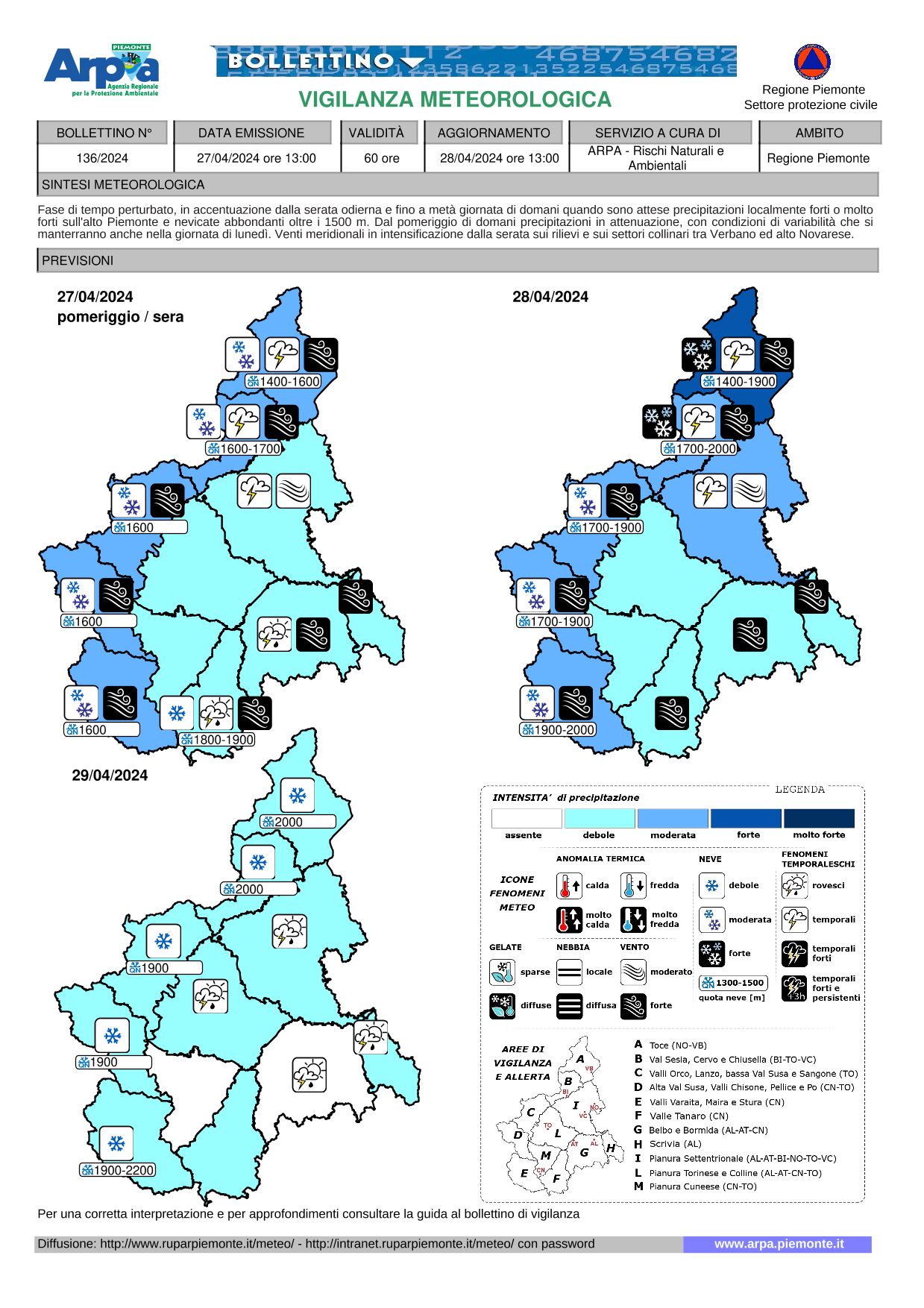 allerta meteo piemonte