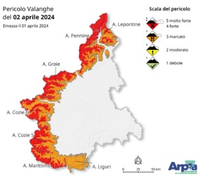 allerta valanghe piemonte 2 aprile