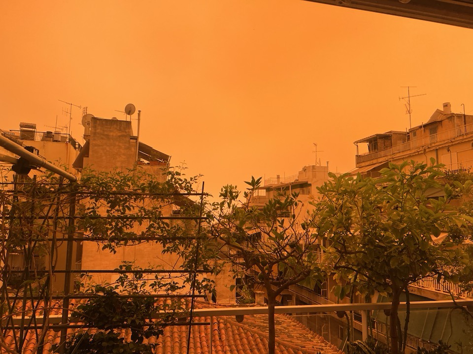 atene sabbia polvere sahara greci
