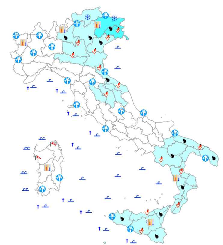 bollettino meteo protezione civile 16 aprile