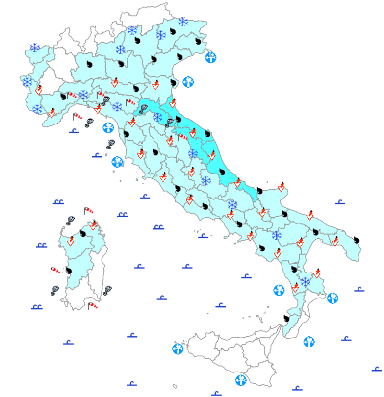 bollettino meteo protezione civile 18 aprile