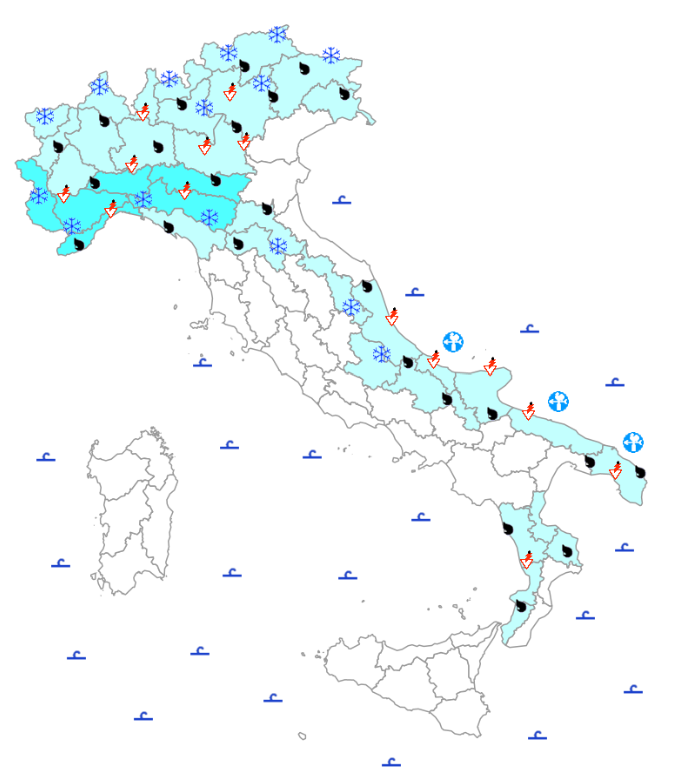 bollettino meteo protezione civile 21 aprile