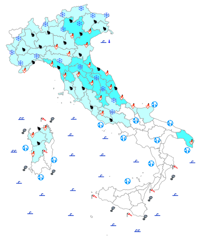 bollettino meteo protezione civile 23 aprile