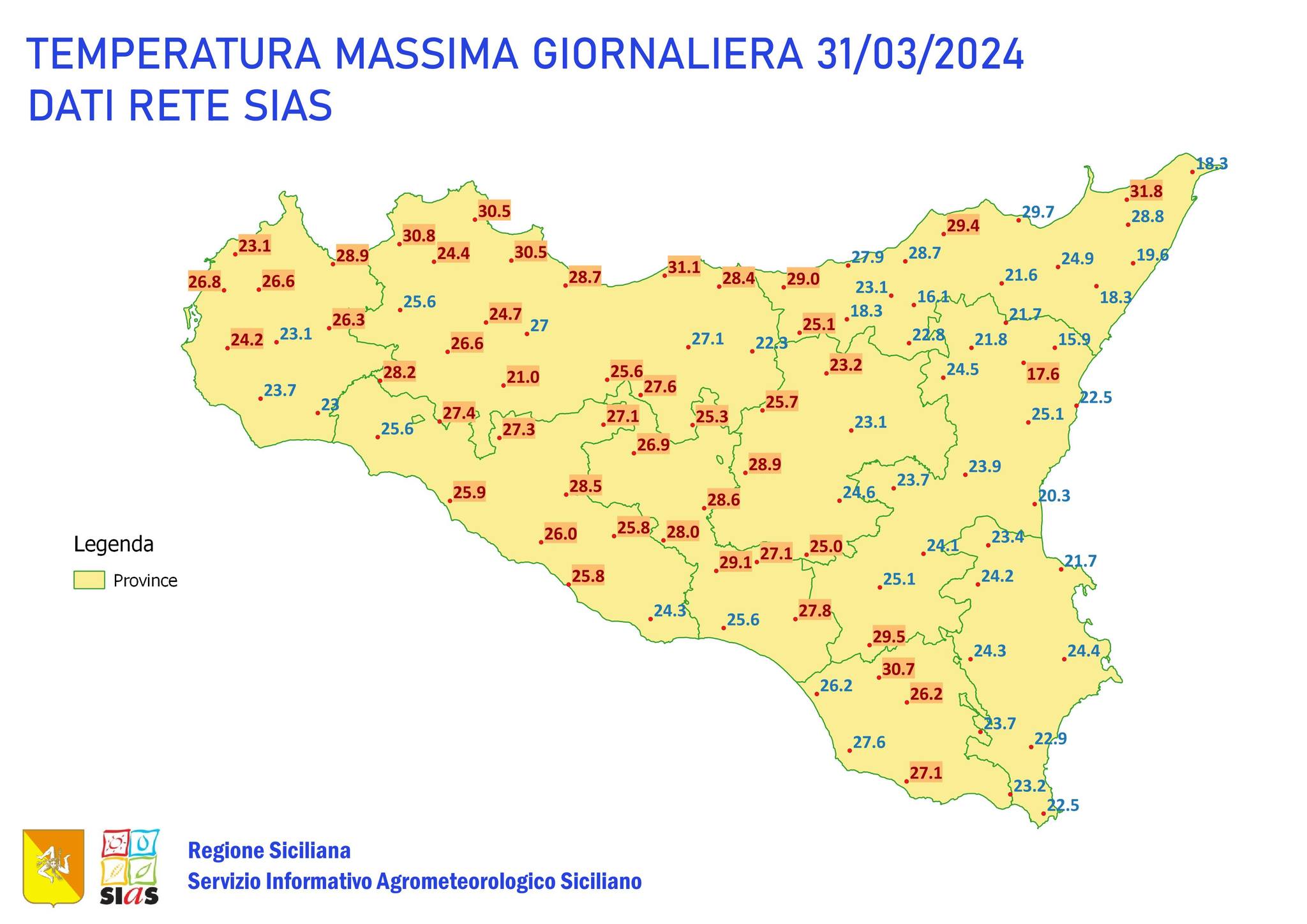 caldo temperature sicilia
