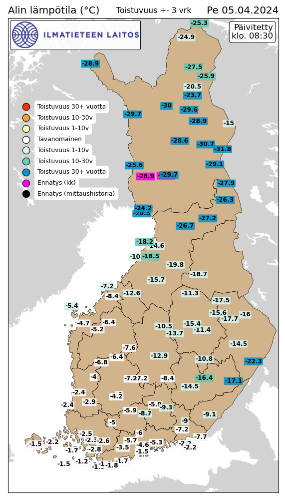 freddo record finlandia 5 aprile 2024