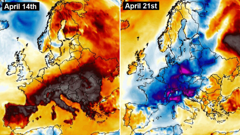 meteo europa dal caldo al freddo