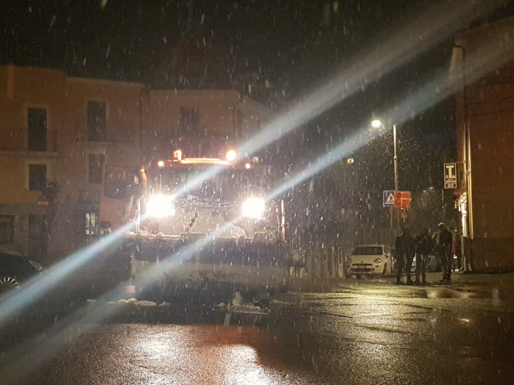 neve abruzzo notte
