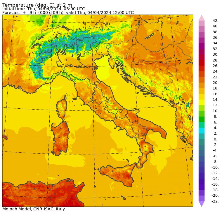 temperature massime 4 aprile