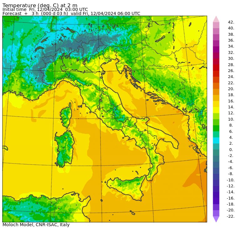 temperature minime oggi