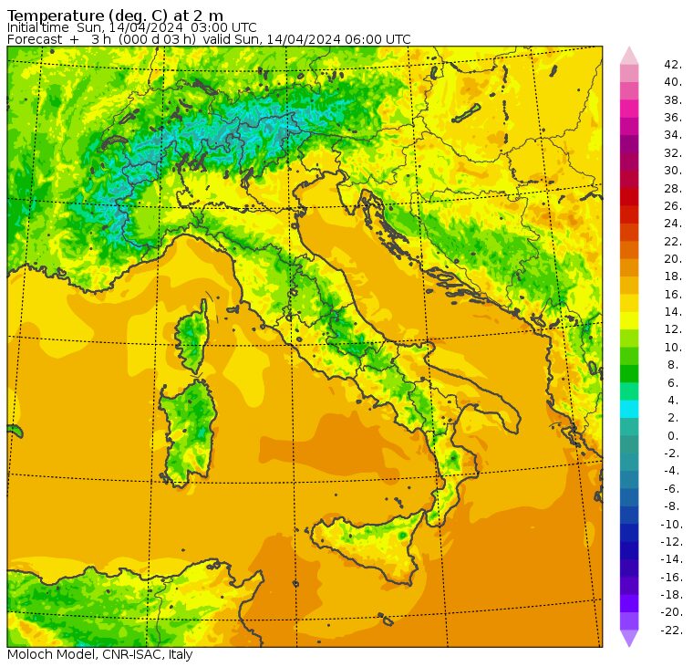 temperature minime oggi
