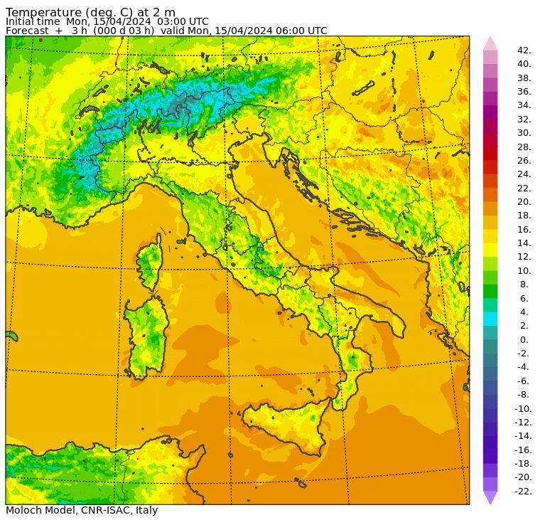 temperature minime oggi